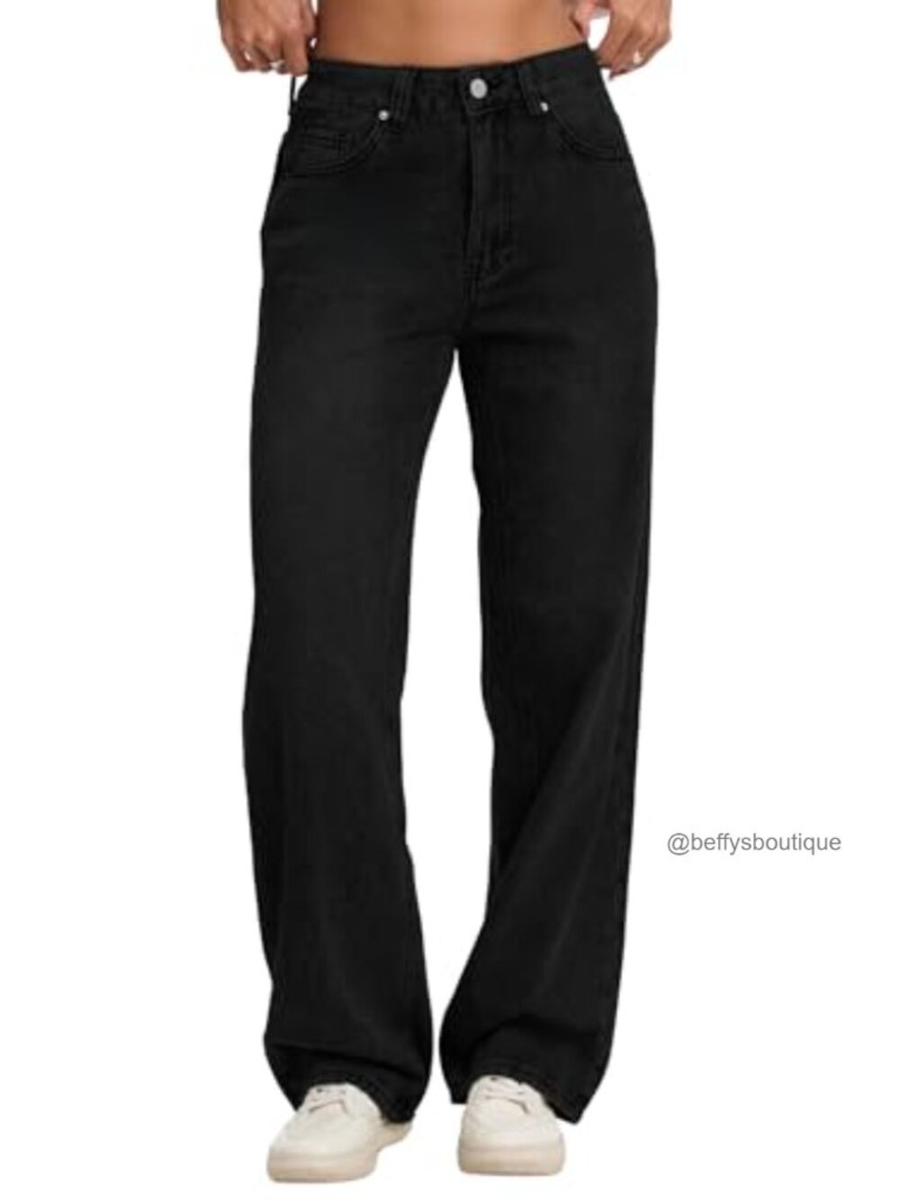 Straight Leg Jeans Women Mid Waist Casual Washed Vintage Boyfriend